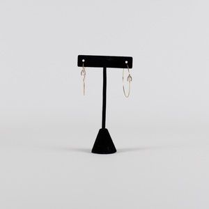 Charming Charlie Gold Wishbone Hoop Earrings